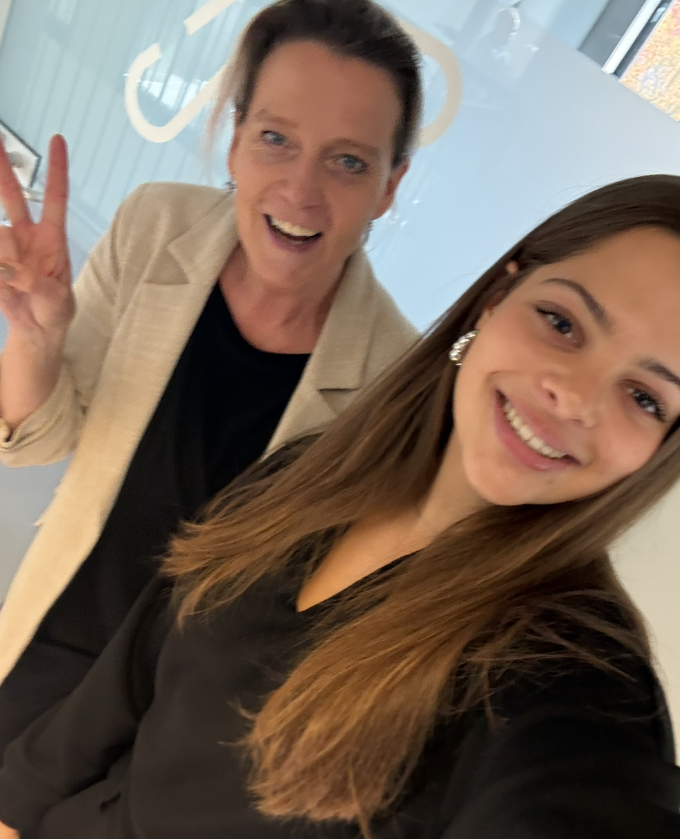 Foto met stagebegeleider